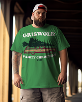 Herren-T-Shirt mit Weihnachtsmotiv „Griswold Family“ in Übergröße, kurzärmelig